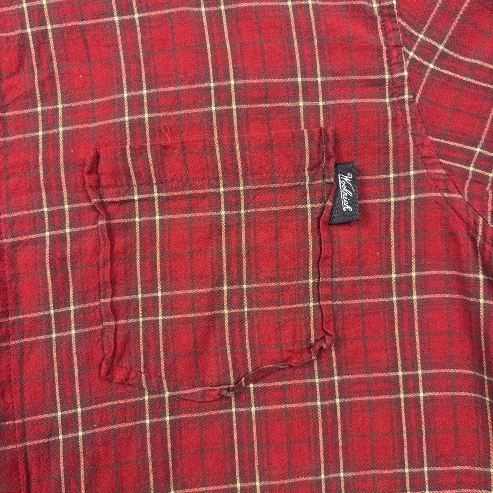 Woolrich Mens L Red Plaid Button Up Shirt Short Sleeve Outdoor - Picture 3 of 6